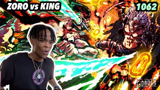 NON One Piece Watcher Reacts to ZORO VS KING FINALE!! | One Piece Ep 1062 Reaction