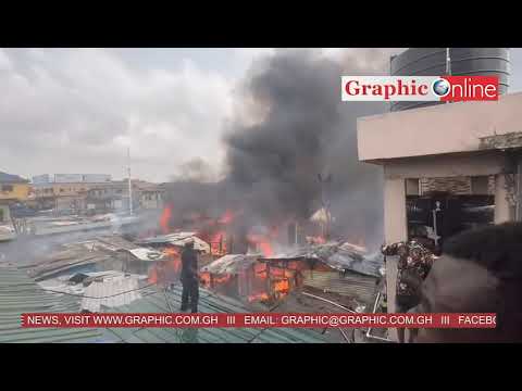 Fire outbreak at Circle, Accra