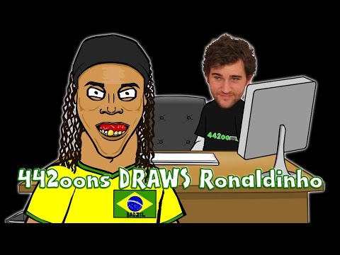 442oons Draws Ronaldinho! (Football Parody Caricature Cartoon)