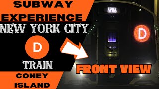 New York City Subway D Express Train (to Coney Island) - Front View