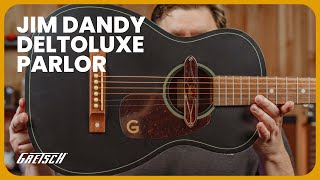 Video thumbnail for Gretsch Jim Dandy Deltoluxe Parlor Acoustics Series Guitar (2024) by Tarpley Music