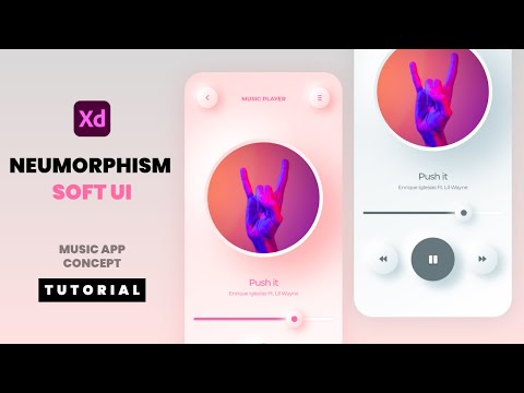 Simple Soft UI Neumorphism Design in Adobe XD Speed Art Tutorial 2020