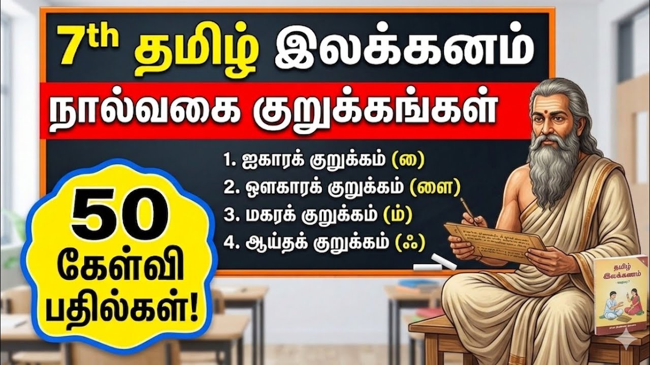Special TET Exam 2026 - இலக்கணம் - நால்வகை குறுக்கங்கள் -  மாதிரி தே?