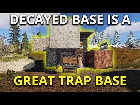 WIPE DAY DECAYED BASE MAKES A GREAT TRAP BASE! (1/3) - Rust Solo Survival Gameplay