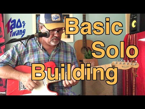 Building a Basic Guitar Solo // Pentatonic & Chord Tone Study // With Jam Track
