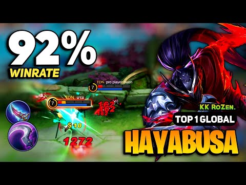 92% WINRATE! Hayabusa Best Build 2023 [ Hayabusa Top 1 Global Gameplay ] By KK RoZen - MLBB