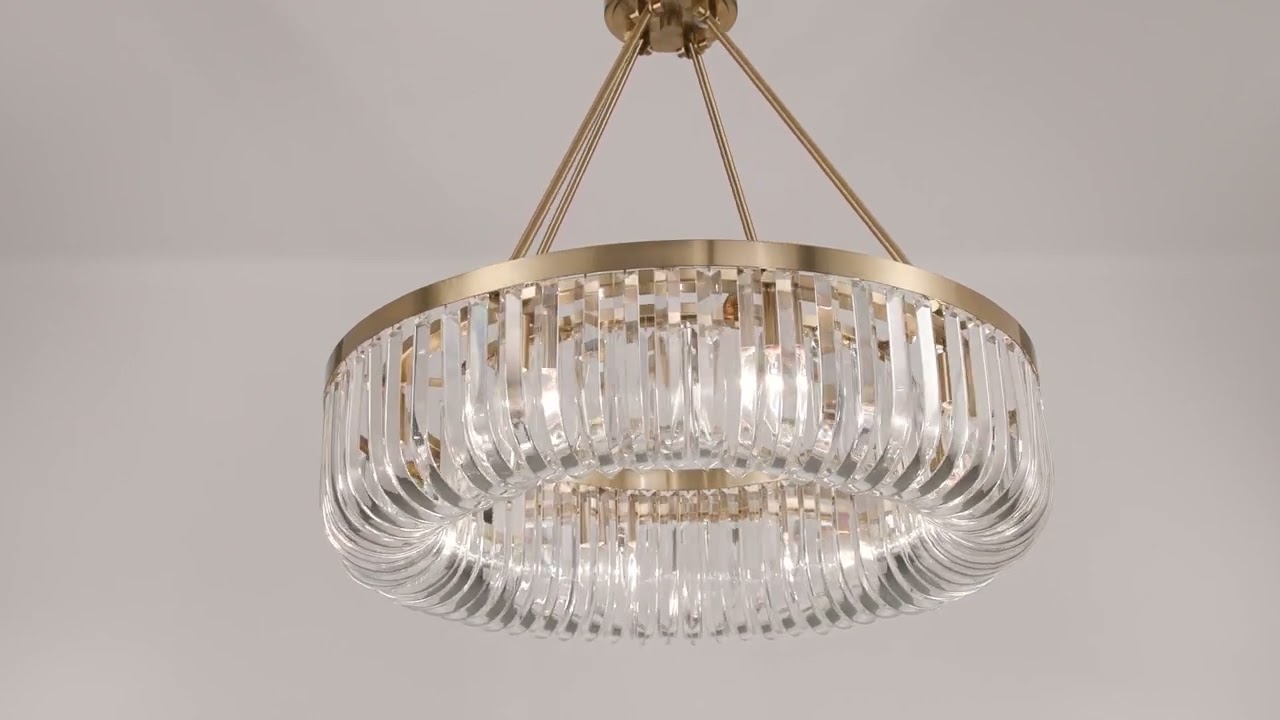 Video 1 Watch A Video About the Possini Euro Jenna Soft Gold 8 Light Ceiling Light