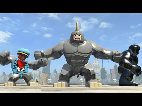 Red Hulk Transformation Rhino vs Black Hulk - LEGO Marvel Super Heroes Games