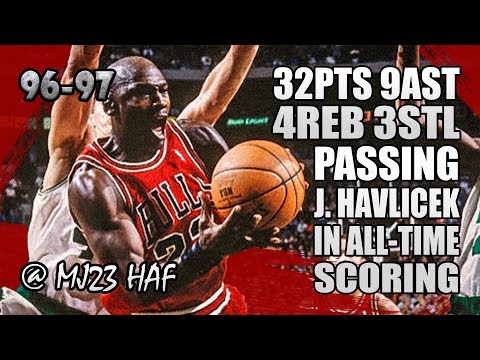 Michael Jordan Highlights vs Celtics (1997.03.11) - 32pts, SMOOTH DAMING!