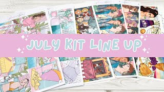 July 2025 7x9 Vertical Planner Weekly Kit Lineup