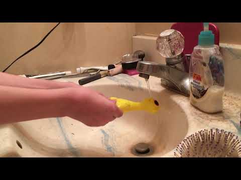 Drowning a rubber chicken