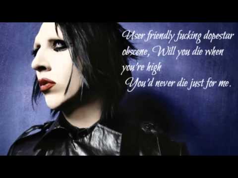 User friendly Marilyn Manson lyrics