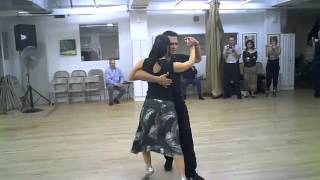 Tango lesson demo Romantic Step's Georgina & Oscar Mandagaran