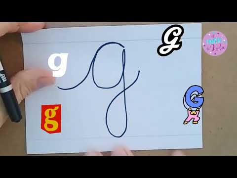 CÓMO DIBUJAR LA LETRA "G" CURSIVA #comodibujarlaletracursivaminuscula