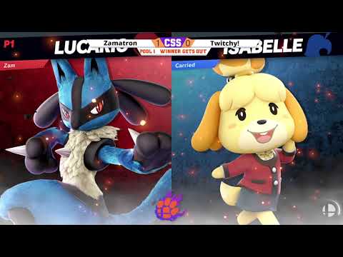 Clemson Smash Series 37 - Losers - Zamatron (Lucario) vs. Twitchy! (Isabelle) - SSBU