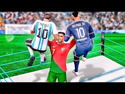RONALDO vs MESSI vs NEYMAR vs MBAPPE - O ULTIMO SOBREVIVENTE GANHA!