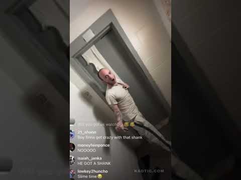 Prison inmate high on spice having a bad trip livestream (full video)