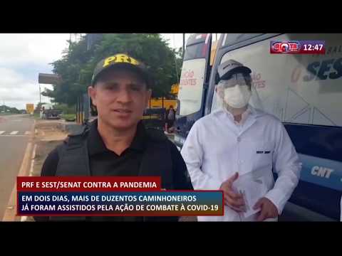 ROTA DO DIA 31 03 20  PRF e SEST/SENAT realizam acão com caminhoneiros no combate ao coronavíru