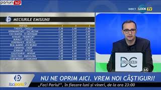 „Faci Pariu”: Combo in cota 7.72 prezentat detaliat de Doru Craciun