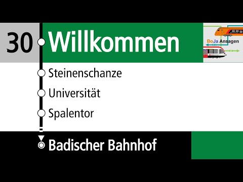 BVB Ansagen I 30 Bahnhof SBB - Badischer Bahnhof I BoJa Ansagen
