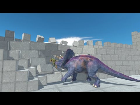 UPDATED DEINONYCHUS in Ancient Brick Castle vs ALL UNITS Animal Revolt Battle Simulator