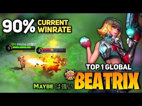 Beatrix Sidelane Carry 90% Winrate [ Top 1 Global Beatrix ] By Maybe は強い - Mobile Legends