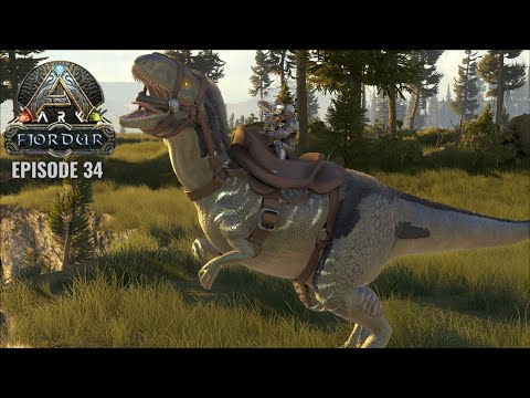 TAMING A MEGALOSAURUS!!! - Ark Fjordur Ep 34