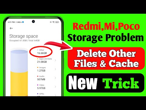 Storage full problem in Miui phones- How to clean other & cache file in Redmi, MI, Poco || Delete