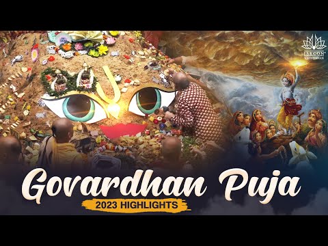 Divine celebration of Govardhan Puja || ISKCON Vrindavan! 🌟