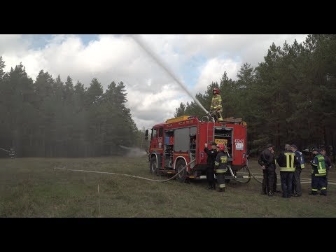 Waldbrandbekämpfung: Katastrophenschutzübung bei Torgelow