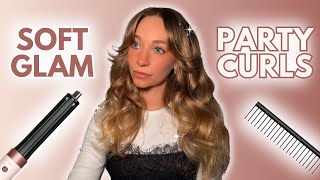 Soft Glam Party Curls Tutorial | Dyson Airwrap 30mm Wand 