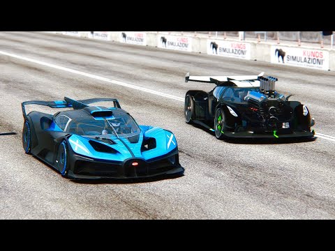 Koenigsegg Dragster vs Bugatti Bolide - Drag Race 2 KM