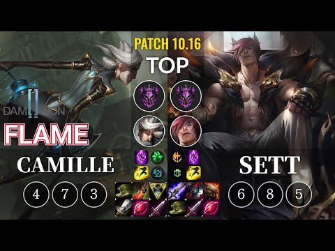DWG Flame Camille vs Sett Top - KR Patch 10.16