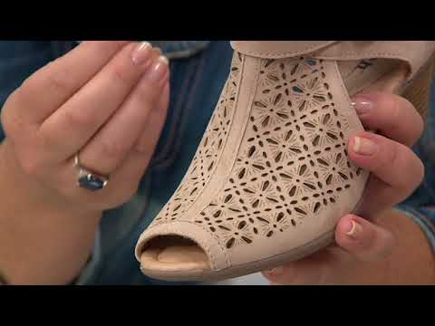 Earth Silky Suede Peep Toe Booties - Kelsey on QVC