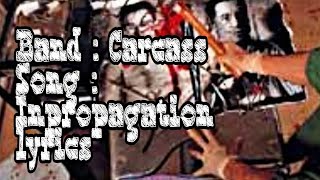 Carcass : Inpropagation lyrics