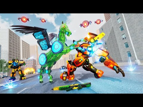 Flying Horse Robot Car Game – Robot Transform wars Back Street Studios Gameplay #1