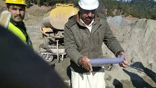 Mortar testing on the site.