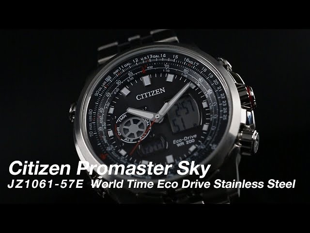 Citizen Promaster JZ1061-57E Sky World Time Eco Drive Analog