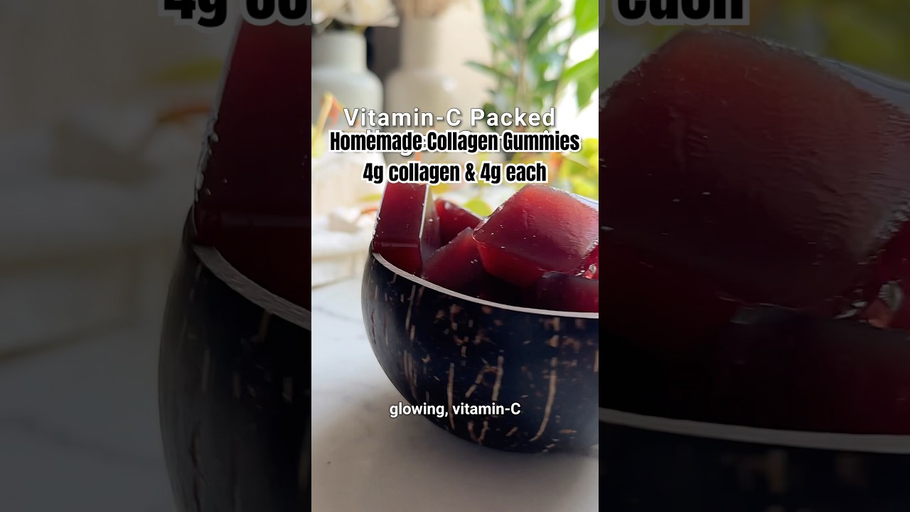 Homemade Collagen Gummies 🌺So much vitamin-C and they taste like Hibiscus Citrus Tea #shortsfeed