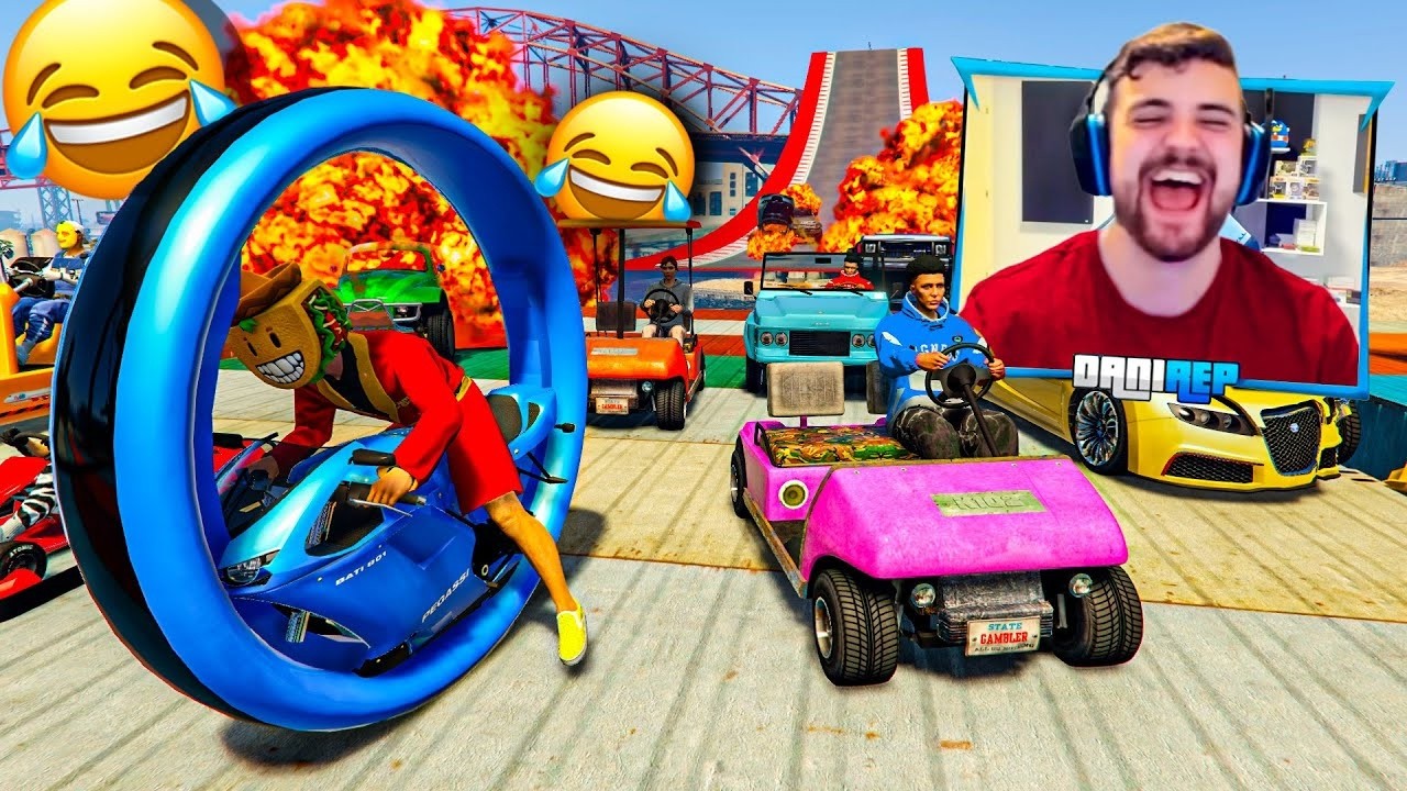 EL ÚLTIMO EXPLOTA CON COCHES ALEATORIOS!! NO PUEDO PARAR DE REIR! - GTA 5 ONLINE