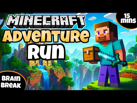 💎 Minecraft Adventure Run💎 Fitness Run | Brain Break | GoNoodle Inspired