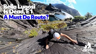 Bella Lugosi is Dead, a good first E1? A climb in the Dinorwig slate quarries, North Wales.