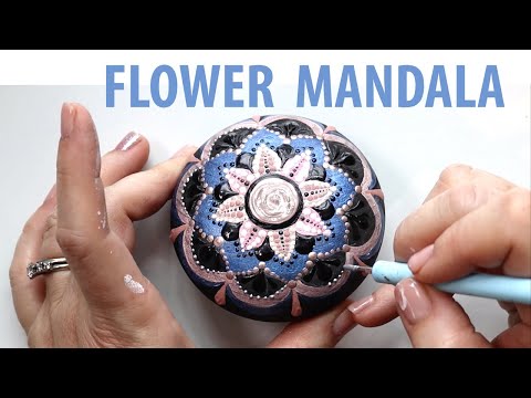 Flower Mandala Dotting Pattern - EASY dotting tutorial