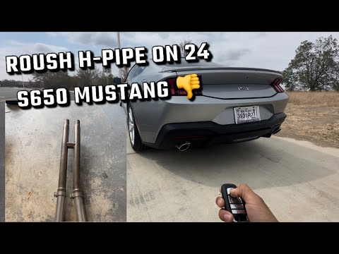 24 ford mustang gt Roush H-pipe non active dual exhaust.