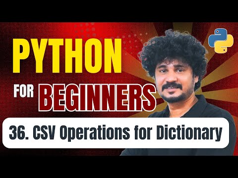 Python For Beginners 36 Csv Operations For Dictionary In Python