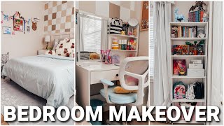 SMALL BEDROOM MAKEOVER | REARRANGING, ORGANIZATION & STORAGE IDEAS | BEDROOM DECORATING IDEAS