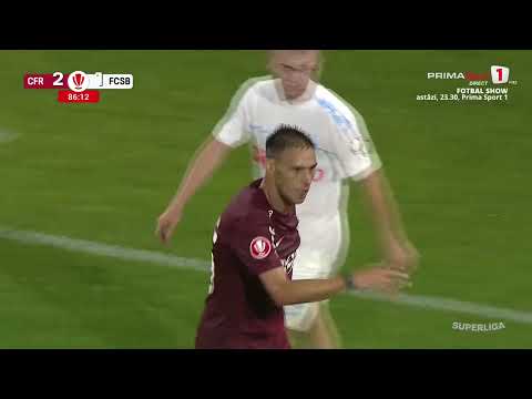 GOOOL! CFR Cluj - FCSB 2-2. Cisotti, eroul roș-albaștrilor! Lovitură de cap perfectă