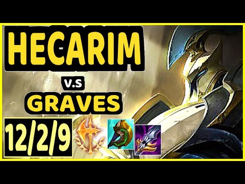 REVOLTA (HECARIM) vs GRAVES - 12/2/9 KDA JUNGLE GAMEPLAY - BR Ranked DIAMOND