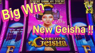 ★NEW GEISHA ! BIG WIN !!★The Last Spin KABOOM !!☆GOLDEN GEISHA Slot (Aristocrat)☆栗スロ