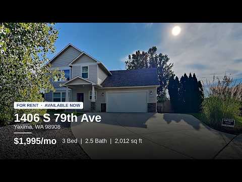$500 Off First Month's Rent - Home in West Yakima with Large Bonus Room – Lawncare & Pest Control Included property video